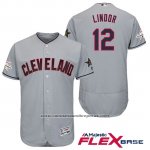 Camiseta Beisbol Hombre Cleveland Indians Francisco Lindor Gris 2017 All Star Flex Base Camiseta Beisbol Hombre Cleveland Indians Francisco Lindor Gris 2017 All Star Flex Base