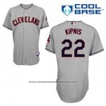 Camiseta Beisbol Hombre Cleveland Indians Jason Kipnis 22 Gris Cool Base