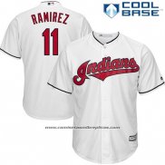 Camiseta Beisbol Hombre Cleveland Indians Jose Ramirez 11 Blanco Cool Base