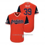 Camiseta Beisbol Hombre Cleveland Indians Oliver Perez 2018 LLWS Players Weekend Ollie Rojo