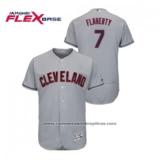 Camiseta Beisbol Hombre Cleveland Indians Ryan Flaherty Flex Base Gris