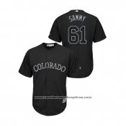 Camiseta Beisbol Hombre Colorado Rockies Sam Howard 2019 Players Weekend Sammy Replica Negro