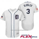 Camiseta Beisbol Hombre Detroit Tigers 2017 Estrellas y Rayas Ian Klnsler Blanco Flex Base