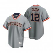 Camiseta Beisbol Hombre Detroit Tigers Brandon Dixon Cooperstown Collection Road Gris