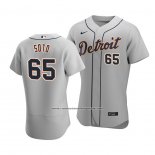 Camiseta Beisbol Hombre Detroit Tigers Gregory Soto Autentico Road Gris