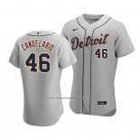 Camiseta Beisbol Hombre Detroit Tigers Jeimer Candelario Autentico Road Gris