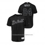 Camiseta Beisbol Hombre Detroit Tigers Miguel Cabrera 2019 Players Weekend Autentico Negro