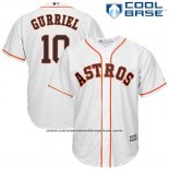 Camiseta Beisbol Hombre Houston Astros 10 Yuli Gurriel Blanco Cool Base