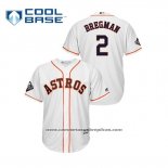 Camiseta Beisbol Hombre Houston Astros Alex Bregman Cool Base Blanco