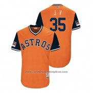 Camiseta Beisbol Hombre Houston Astros Justin Verlander 2018 LLWS Players Weekend J V Orange