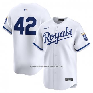 Camiseta Beisbol Hombre Kansas City Royals 2024 Jackie Robinson Day Primera Limited Blanco