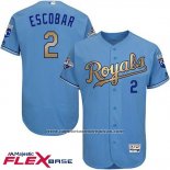 Camiseta Beisbol Hombre Kansas City Royals Alcides Escobar Campeones Flex Base