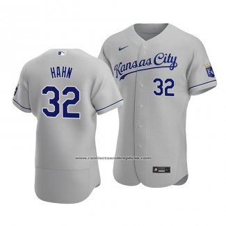 Camiseta Beisbol Hombre Kansas City Royals Jesse Hahn Autentico Road Gris