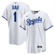 Camiseta Beisbol Hombre Kansas City Royals NO 1 Dad Primera Replica Blanco