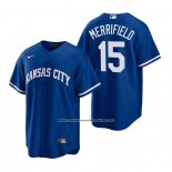 Camiseta Beisbol Hombre Kansas City Royals Whit Merrifield Alterno Replica Azul