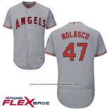 Camiseta Beisbol Hombre Los Angeles Angels 47 Ricky Nolasco Gris Flex Base