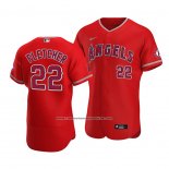 Camiseta Beisbol Hombre Los Angeles Angels David Fletcher Autentico Alterno Rojo