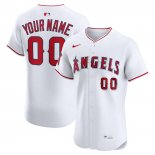 Camiseta Beisbol Hombre Los Angeles Angels Elite Personalizada Blanco