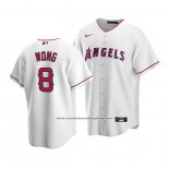 Camiseta Beisbol Hombre Los Angeles Angels Kean Wong Replica Blanco