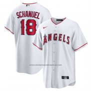 Camiseta Beisbol Hombre Los Angeles Angels Nolan Schanuel Primera Replica Blanco