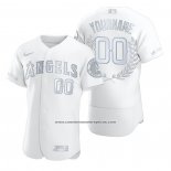 Camiseta Beisbol Hombre Los Angeles Angels Personalizada Awards Collection Blanco