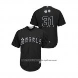 Camiseta Beisbol Hombre Los Angeles Angels Ty Buttrey 2019 Players Weekend Replica Negro