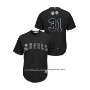 Camiseta Beisbol Hombre Los Angeles Angels Ty Buttrey 2019 Players Weekend Replica Negro
