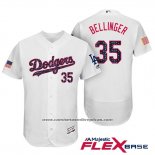 Camiseta Beisbol Hombre Los Angeles Dodgers 2017 Estrellas y Rayas Cody Bellinger Blanco Flex Base