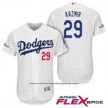 Camiseta Beisbol Hombre Los Angeles Dodgers 2017 Postemporada Scott Kazmir Blanco Flex Base