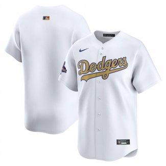 Camiseta Beisbol Hombre Los Angeles Dodgers 2025 Gold Collection Limited Blanco