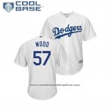 Camiseta Beisbol Hombre Los Angeles Dodgers Alex Wood Cool Base Primera Blanco