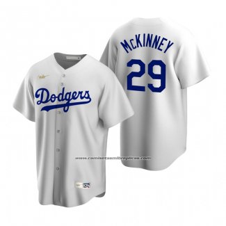 Camiseta Beisbol Hombre Los Angeles Dodgers Billy Mckinney Brooklyn Cooperstown Collection Primera Blanco