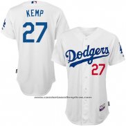 Camiseta Beisbol Hombre Los Angeles Dodgers Blanco Matt Kempplayer Autentico