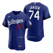 Camiseta Beisbol Hombre Los Angeles Dodgers Kenley Jansen 2021 City Connect Autentico Azul