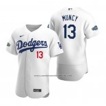 Camiseta Beisbol Hombre Los Angeles Dodgers Max Muncy Autentico 2020 Primera Blanco