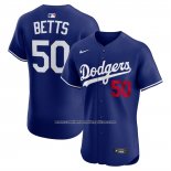 Camiseta Beisbol Hombre Los Angeles Dodgers Mookie Betts Alterno 2 Elite Azul