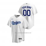 Camiseta Beisbol Hombre Los Angeles Dodgers Personalizada Replica Primera Blanco