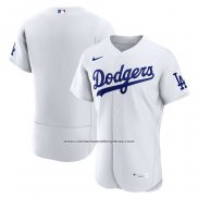 Camiseta Beisbol Hombre Los Angeles Dodgers Primera Premium Autentico Blanco