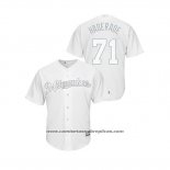 Camiseta Beisbol Hombre Milwaukee Brewers Josh Hader 2019 Players Weekend Replica Blanco