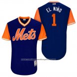 Camiseta Beisbol Hombre New York Mets 2017 Little League World Series Amed Rosario Azul