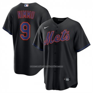 Camiseta Beisbol Hombre New York Mets Brandon Nimmo Alterno Replica Negro