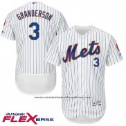 Camiseta Beisbol Hombre New York Mets Curtis Granderson Blanco Flex Base Autentico Collection