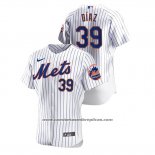 Camiseta Beisbol Hombre New York Mets Edwin Diaz Autentico Blanco