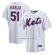 Camiseta Beisbol Hombre New York Mets Freddy Peralta Primera Replica Blanco
