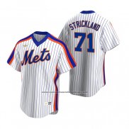 Camiseta Beisbol Hombre New York Mets Hunter Strickland Cooperstown Collection Primera Blanco