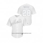 Camiseta Beisbol Hombre New York Mets J.d. Davis 2019 Players Weekend Replica Blanco