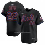 Camiseta Beisbol Hombre New York Mets Juan Soto Alterno Limited Negro