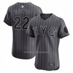Camiseta Beisbol Hombre New York Mets Juan Soto City Connect Elite Gris
