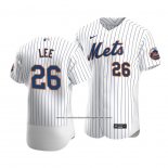 Camiseta Beisbol Hombre New York Mets Khalil Lee Autentico Primera Blanco