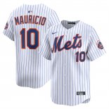Camiseta Beisbol Hombre New York Mets Ronny Mauricio Alterno Limited Blanco